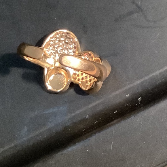 Gold Dipped clover cubic zirconia ring - Picture 3 of 3